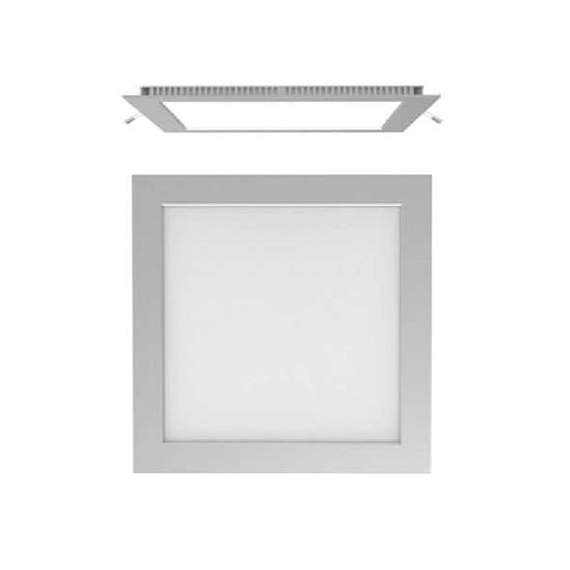 downlight panel led  plata cuadrado 24W