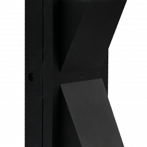 APLIQUE EXTERIOR RECT UP&DOWN 12W NEGRO 3200K