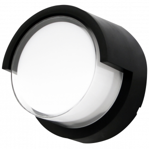 APLIQUE LED EXTERIOR REDONDO 15W NEGRO CCT