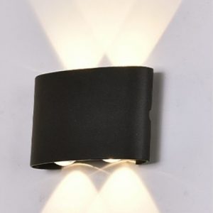 APLIQUE EXTERIOR 4LED 4W NEGRO 5000K