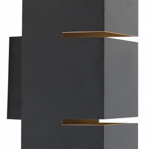 APLIQUE INTERIOR ALUM RECTANGULAR P/LAMP G9 NEGRO