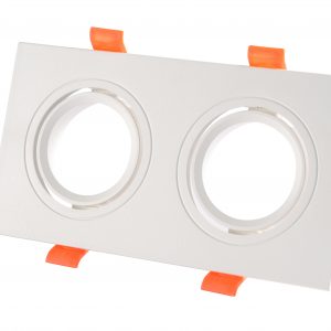 ARO PLS-173-45/2 CUADRADO GU10 BASC. BLANCO