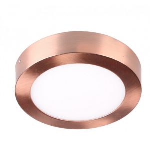 Plafon 18W superficie panel led cobre redondo 18W CCT