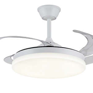 VENTILADOR DIMABLE CHLOE-L 107 CM MOTOR DC 30W  6 VELOCIDADES 4 ASPAS BLANCO