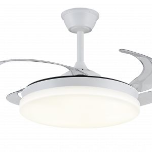 VENTILADOR ISABELLA-L 107 CM MOTOR DC 35W  6 VELOCIDADES 4 ASPAS BLANCO