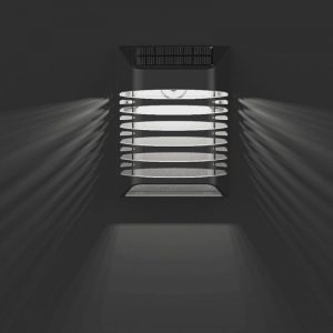 APLIQUE LED SOLAR AT-120-90 NEGRO RECT. 20Lm 3000K