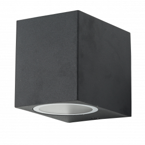 APLIQUE EXTERIOR CUADR 81 ALU GU10 NEGRO IP65