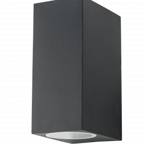 APLIQUE EXTERIOR CUADR 150 ALU GU10 NEGRO IP65