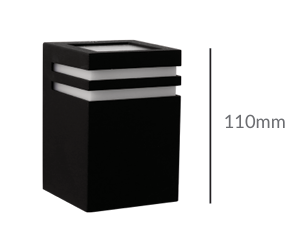 APLIQUE EXTERIOR PARED ALUMINIO GU10 IP65 110mm