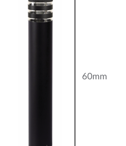 APLIQUE EXT SUELO CIRC NEGRO ALUM E27 IP65 60CM