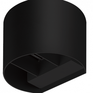 APLIQUE EXTERIOR OVAL ALU 6W 3CCT NEGRO IP65