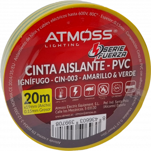 CINTA AISLANTE 19MM*20M AMAR-VERDE