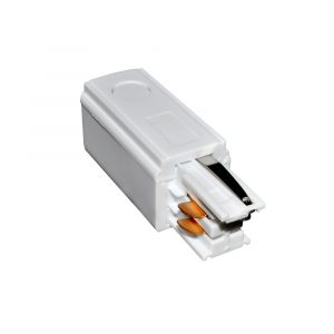 CONECTOR INICIAL PARA TRACK RAIL c/tapa BLANCO DER