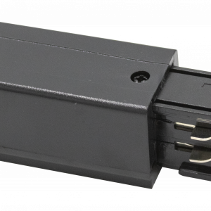 CONECTOR INICIAL PARA TRACK RAIL c/tapa NEGRO IZQ