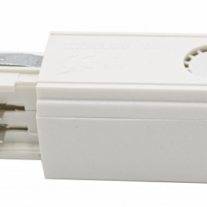 CONECTOR INICIAL PARA TRACK RAIL c/tapa BLANCO IZQ