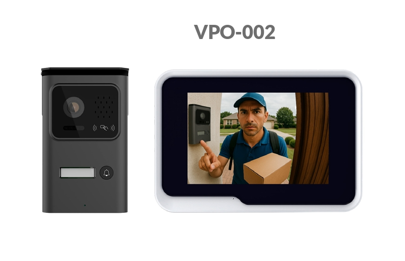 VIDEOPORTERO NEGRO C/MONITOR 7" 1080P WIFI TUYA