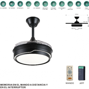 VENTILADOR SELINA-S 35W DC NEGRO