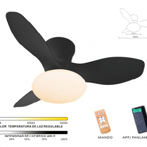 VENTILADOR TULIP 30W DC NEGRO